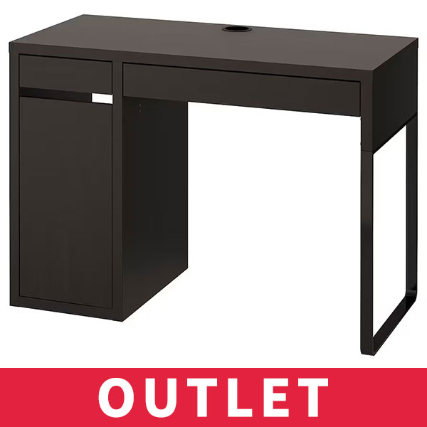 楽天市場】ikea micke デスク ブラックブラウンの通販