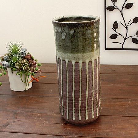 楽天市場】手造り 赤土釉垂らし花瓶(和食器 花器 花瓶 手づくり 手造り