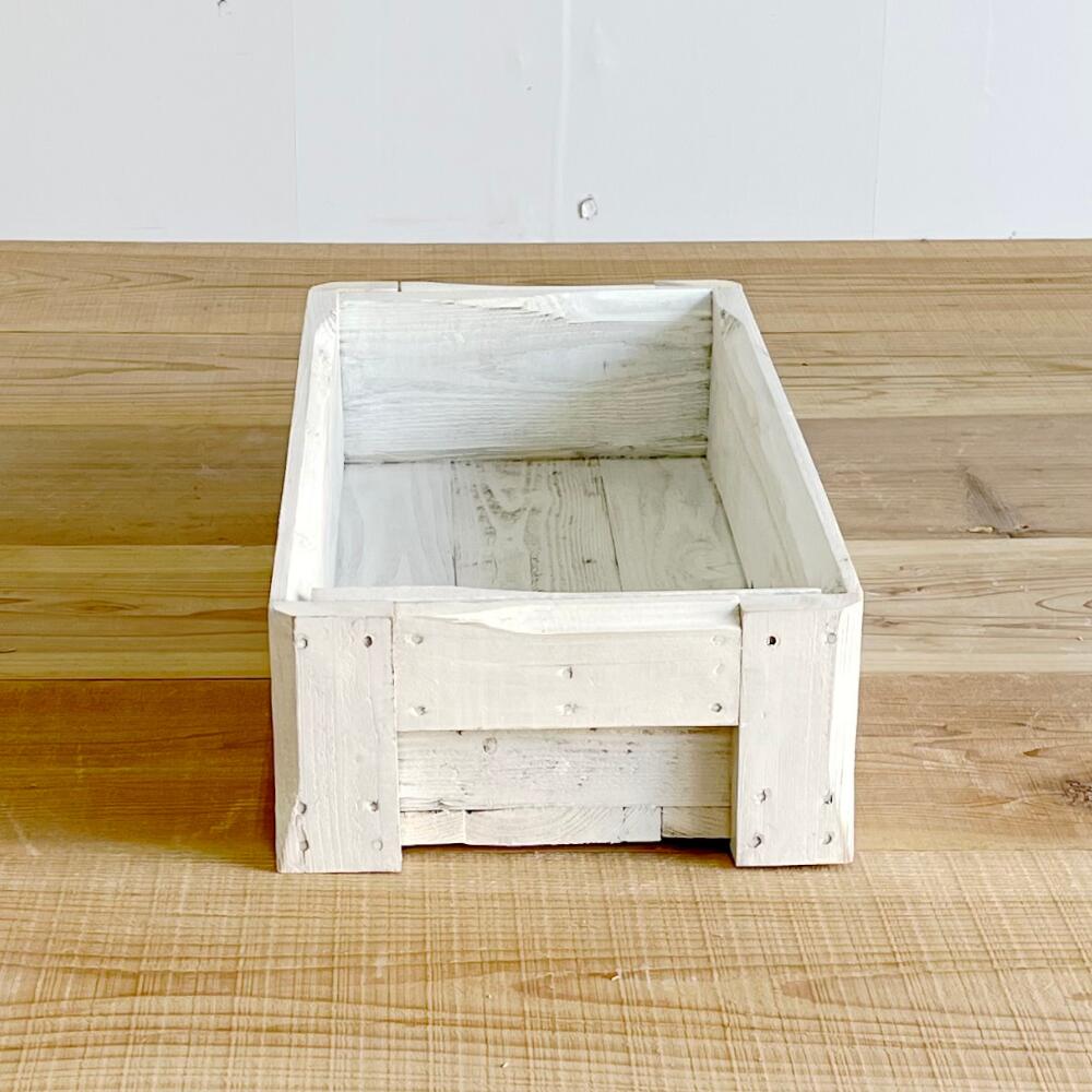 楽天市場】アンティークボックス 幅28 -1 ホワイト 木製箱 木製
