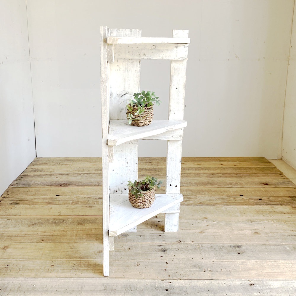 楽天市場】cafemoku コーナーシェルフ 3段 ホワイト コーナーラック