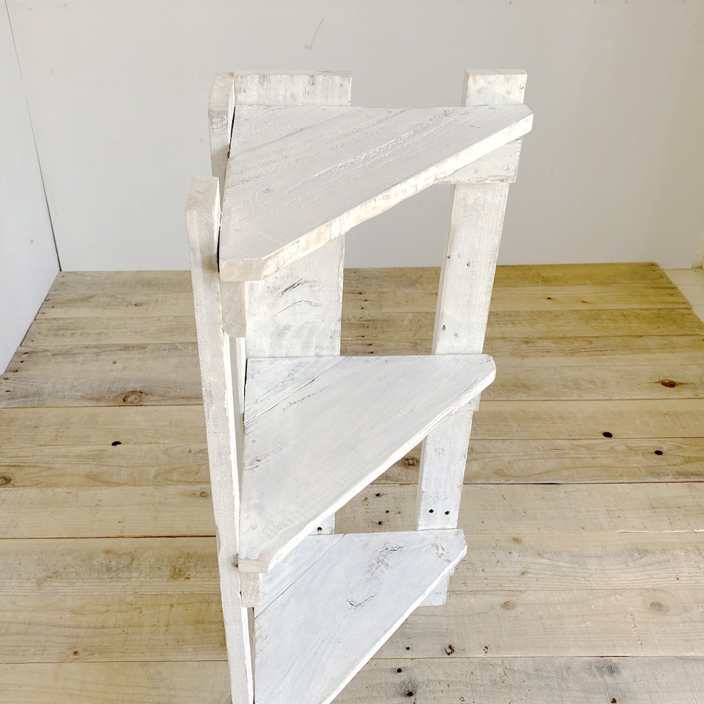 楽天市場】cafemoku コーナーシェルフ 3段 ホワイト コーナーラック