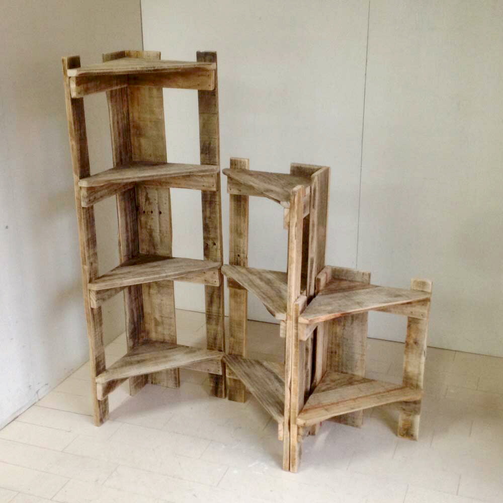 楽天市場】cafemoku コーナーシェルフ 3段 コーナーラック 木製 棚