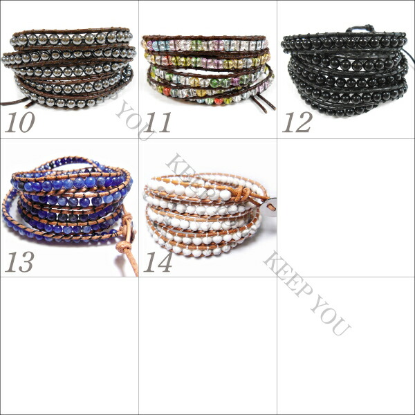 楽天市場】【メール便 送料無料】◇5連 多重巻 ラップブレス