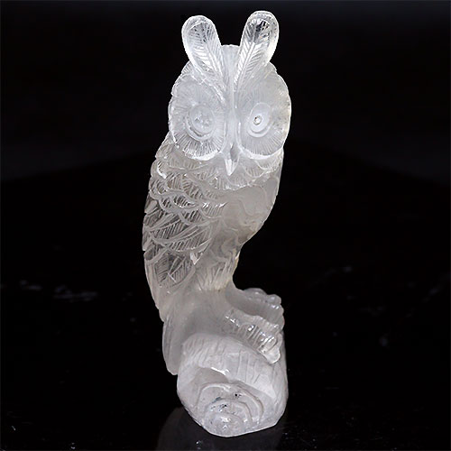 楽天市場】〔D379-1〕彫刻品 水晶 フクロウ彫り ふくろう 梟 止まり木