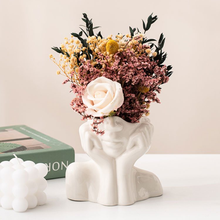 楽天市場】Sサイズ 思考する人間 花瓶 陶器 おしゃれ 人像 人形