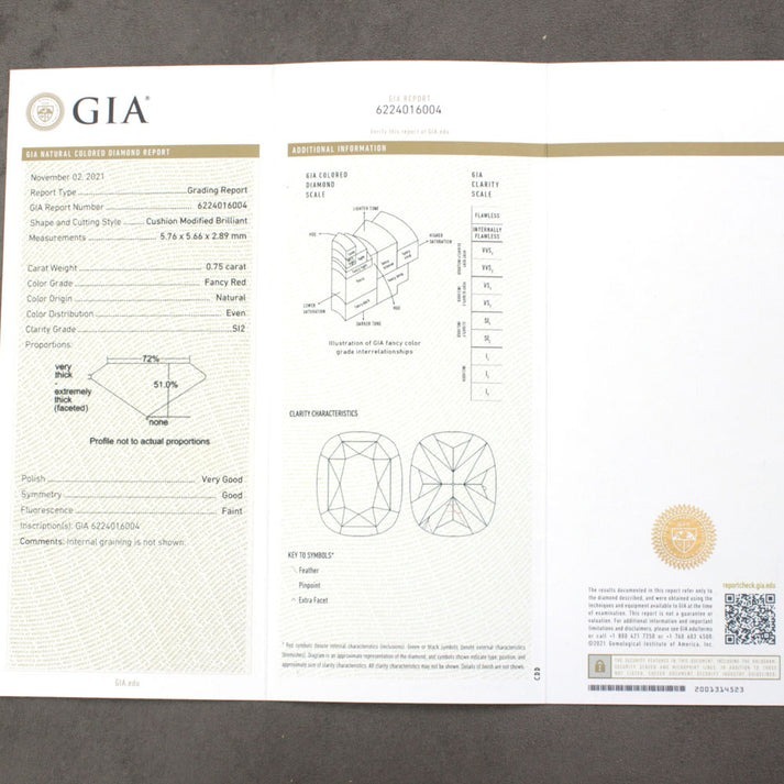 楽天市場】アーガイル産 GIA鑑定書 0.75ct FANCY RED 天然 レッド