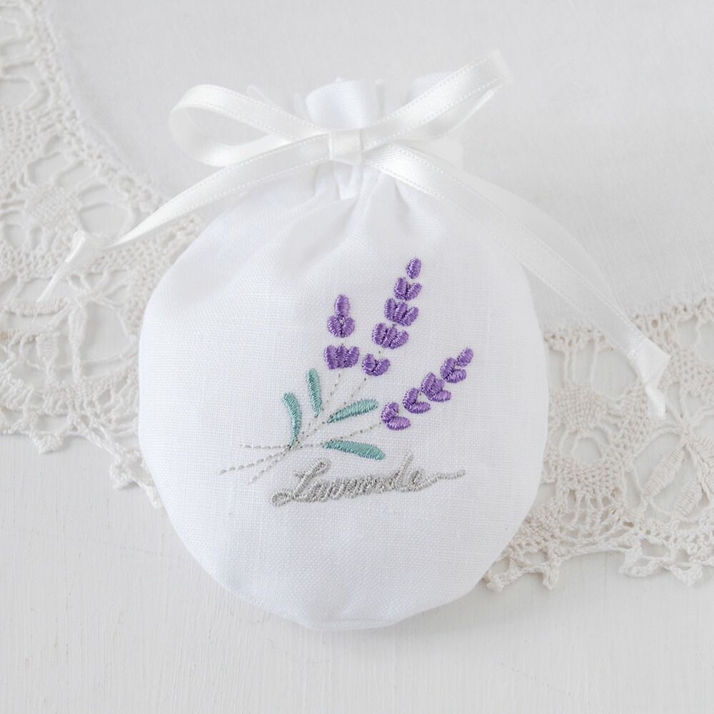 楽天市場】【ギフトセット】ラベンダー サシェ 巾着 刺繍 2点 / リネン