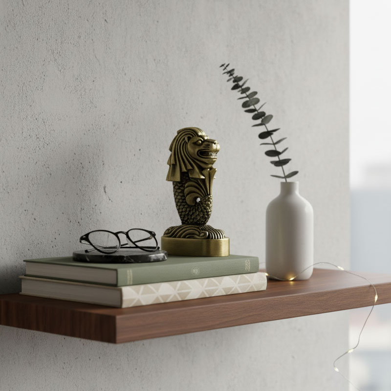 楽天市場】送料無料 マーライオン インテリア 置物 鉄 ライオン 魚