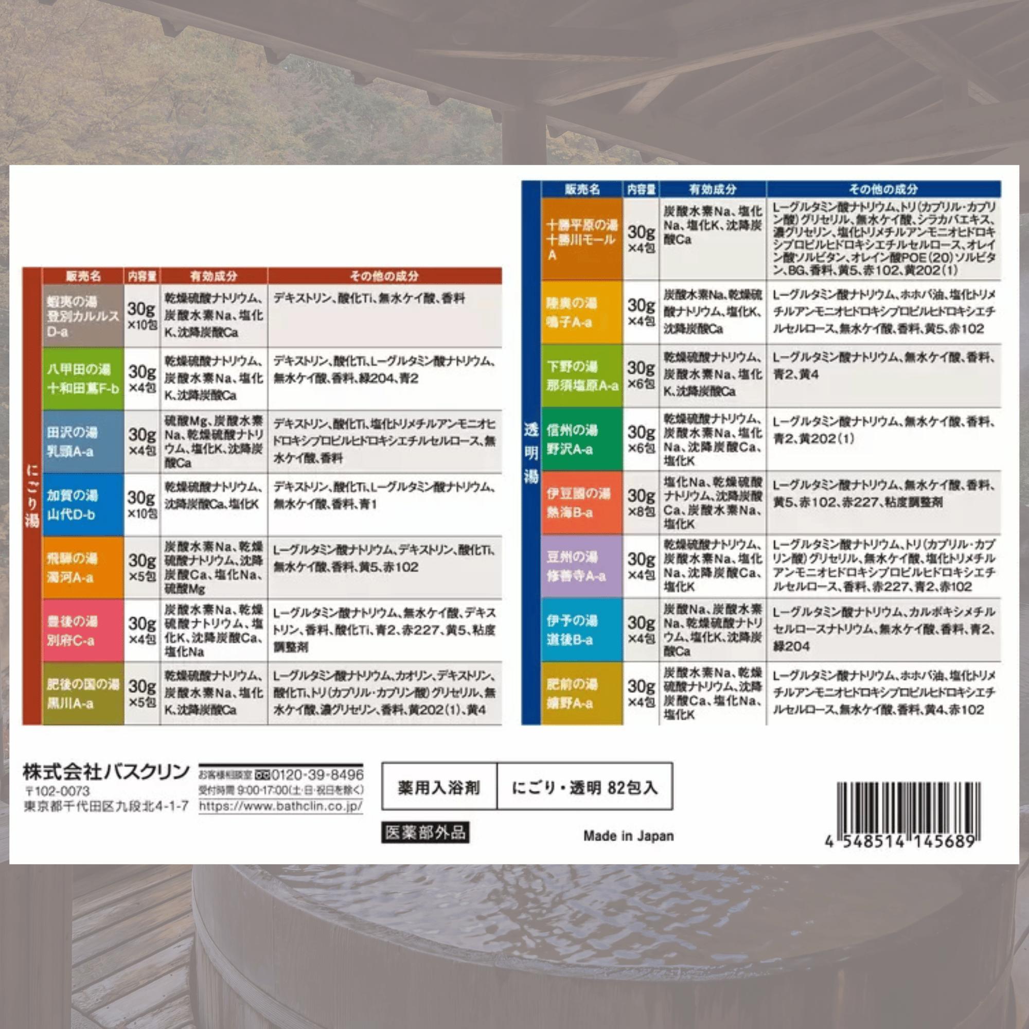 楽天市場】入浴剤 バスクリン 日本の名湯 82包入 x 4箱セット 旅する