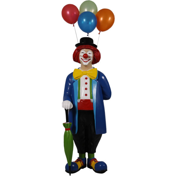 楽天市場】FRPオブジェ ピエロと風船と傘置物 ぴえろ サーカス