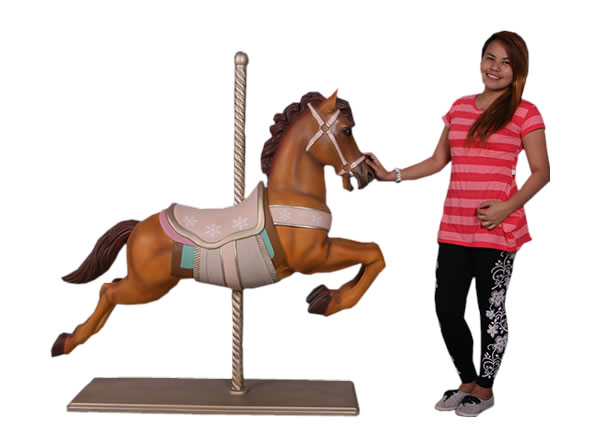 楽天市場】FRPアニマルオブジェ 馬のメリーゴーランド置物 動物 ウマ