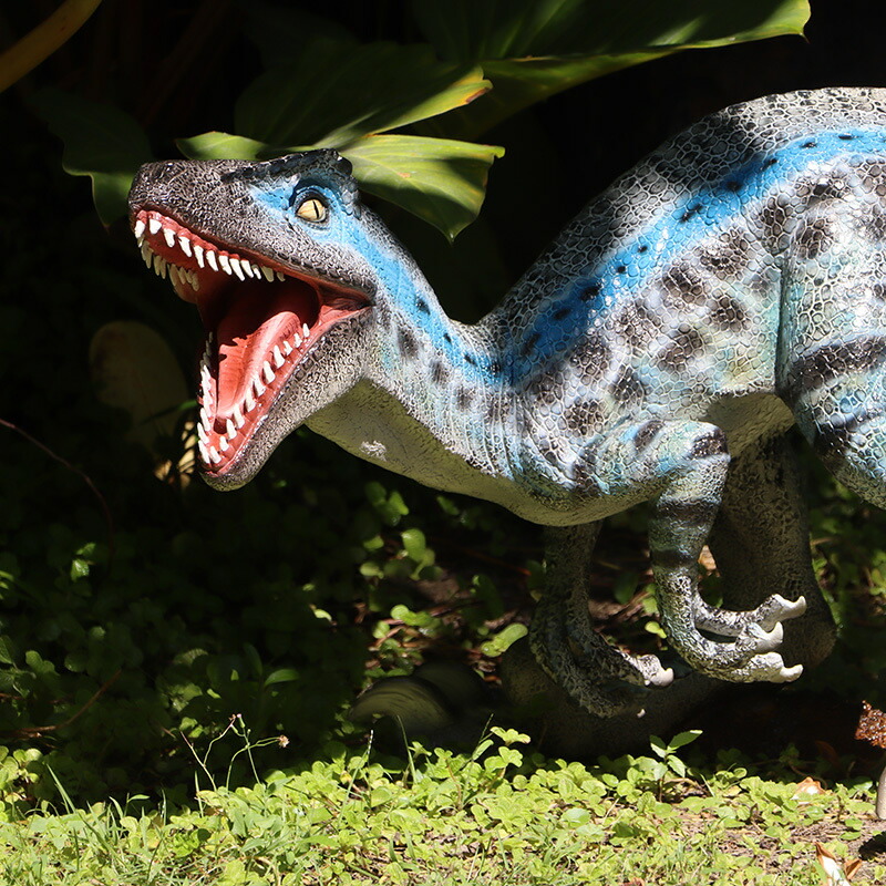 楽天市場】FRP恐竜オブジェ 強力な牙をもつヴェロキラプトル【即納可
