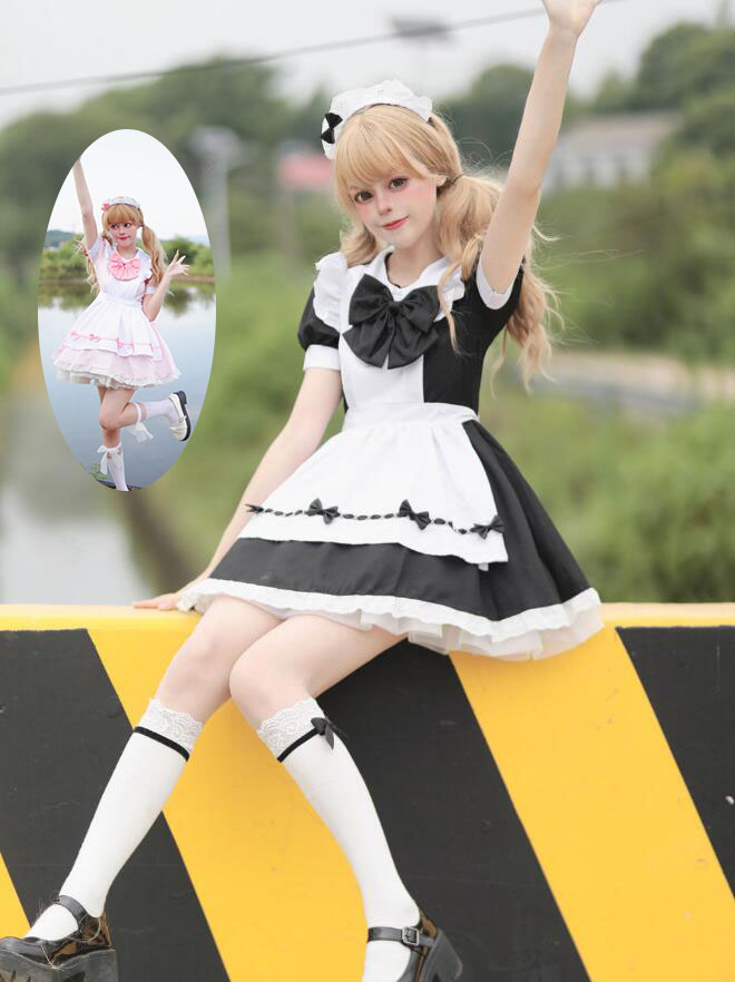 楽天市場】レディースコスチューム メイド喫茶 半袖ワンピース メイド