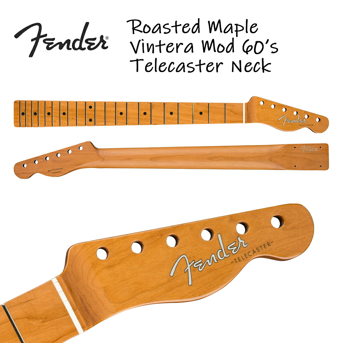 楽天市場】Fender Roasted Maple Vintera Mod 60's Telecaster Neck 21