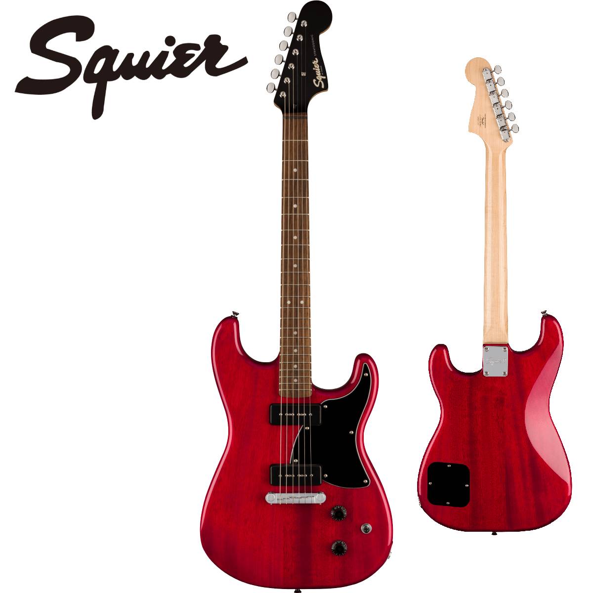 楽天市場】Squier Paranormal STRAT-O-SONIC -Crimson Red Transparent