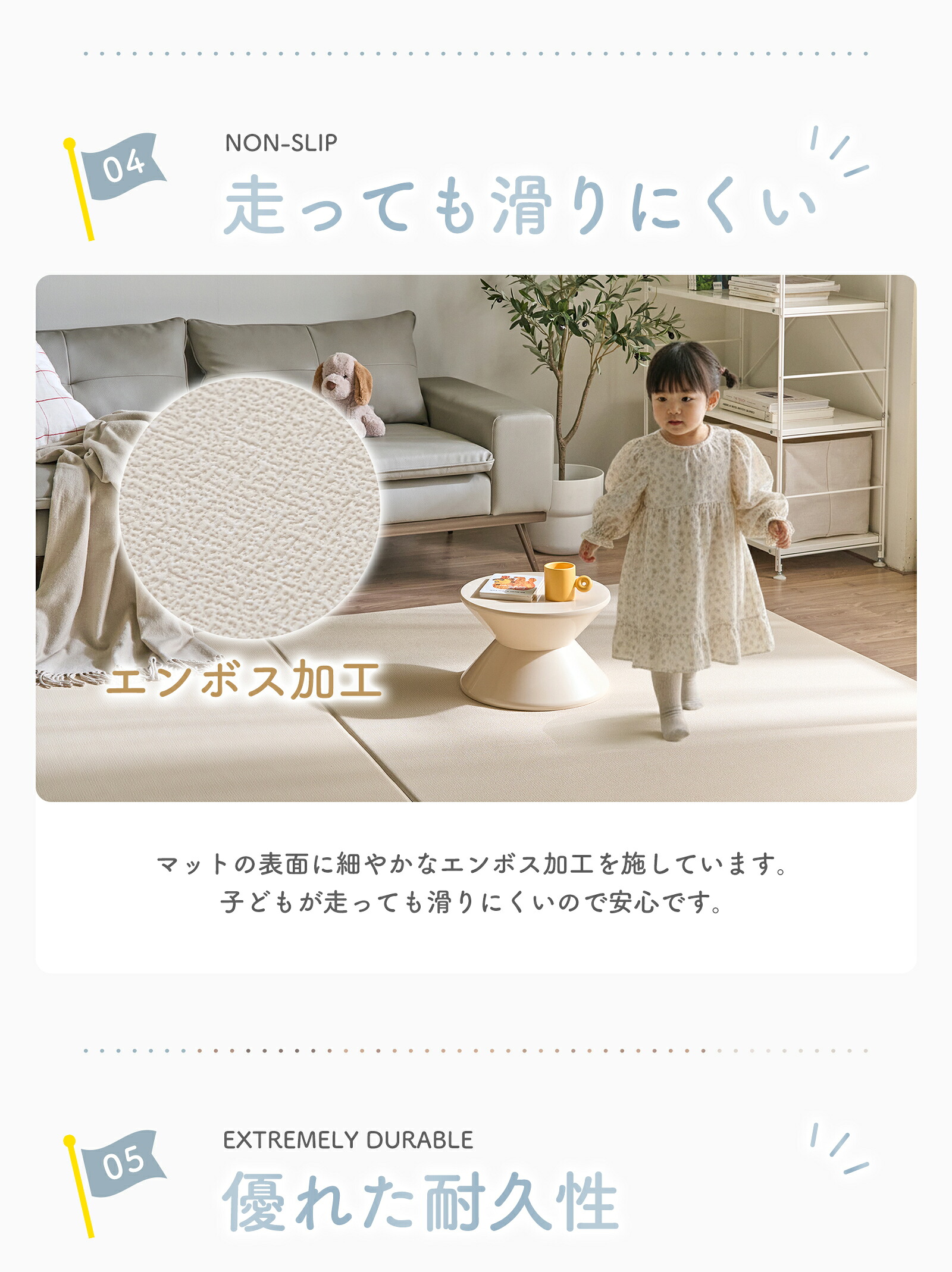 楽天市場】【楽天50冠】【99.9%抗菌率】プレイマット もちもち ベビー