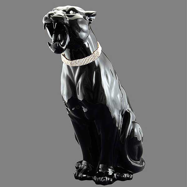 楽天市場】アウラ AHURA ヒョウのオブジェ 黒 S0091K/N 【送料無料