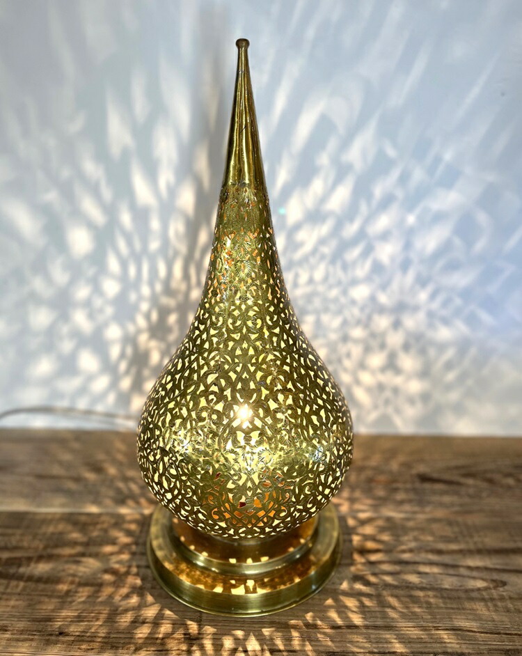 楽天市場】モロッコランプ 真鍮 「マムーニアM」 ゴールド スタンド