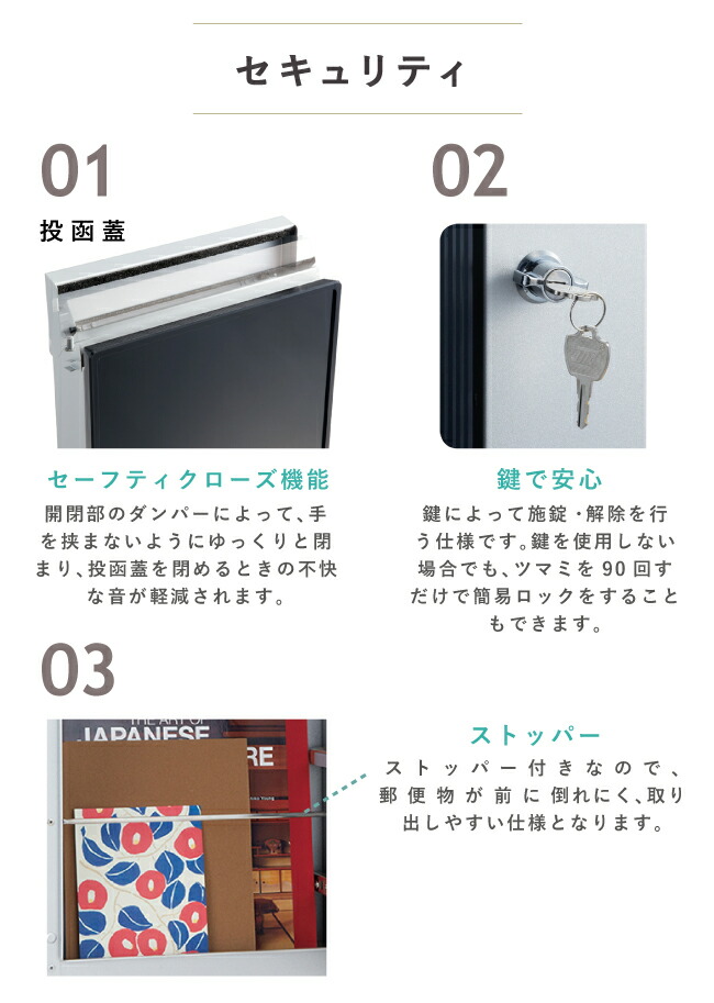 楽天市場】郵便ポスト UNISON ユニソン PLAST プラスト 上入 前出 壁