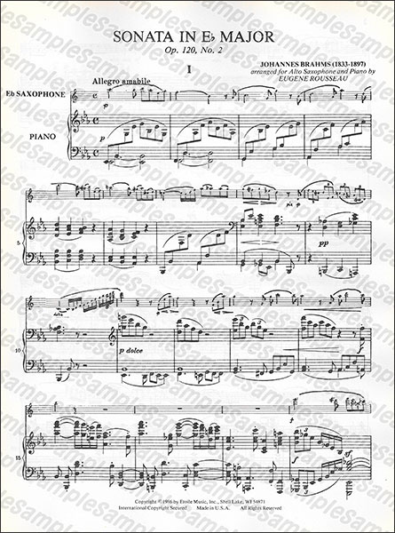 楽天市場】楽譜 ブラームス／クラリネット・ソナタ 第2番 変ホ長調