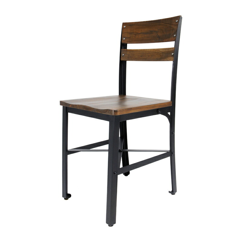 楽天市場】【セール】【送料無料】アイアン&チーク ダイニングチェア