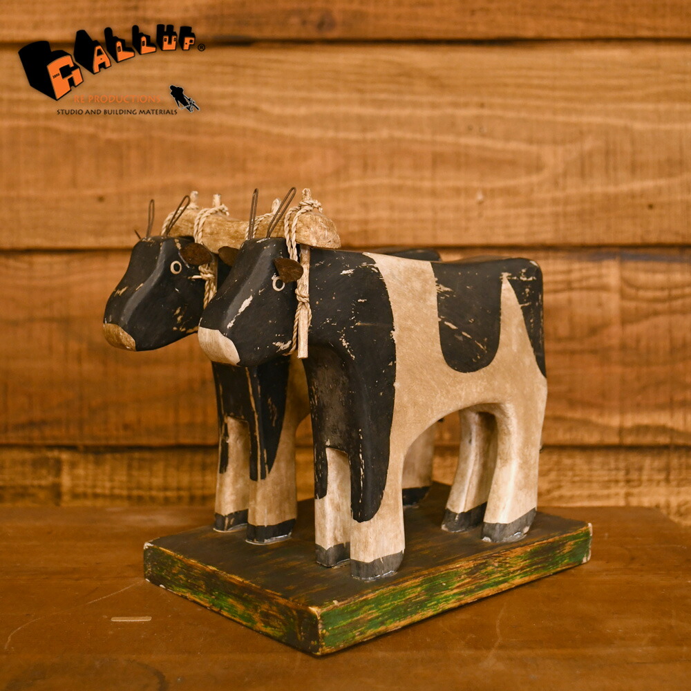 楽天市場】ウッドカービング オックス #2 (ステイ)【木彫り 手作り