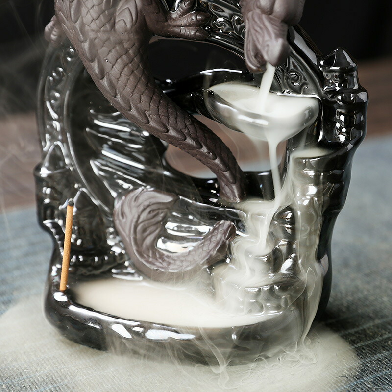 楽天市場】逆流香炉 滝香炉 ドラゴン 逆流香バーナー お香立て 線香