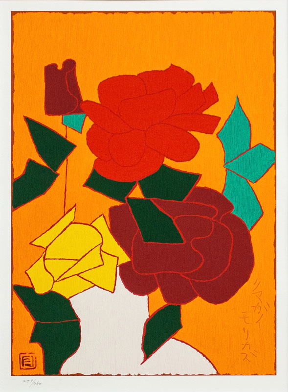 楽天市場】熊谷守一 「 薔薇 」 シルクスクリーン 版画 【中古】【新古