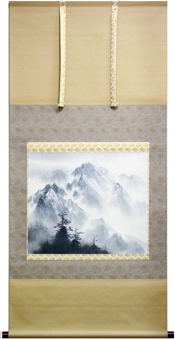 楽天市場】栗本光陽『水墨山水』掛軸（尺八横） : 内田画廊