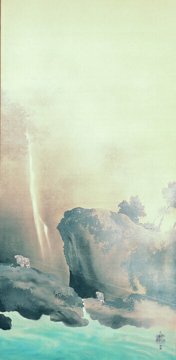 楽天市場】横山大観 「 曳舟 」複製画 掛軸 桐箱入り : 内田画廊