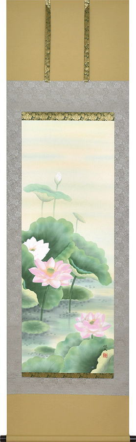 楽天市場】石田恒太 「 聖蓮花 」掛軸 尺五立 : 内田画廊