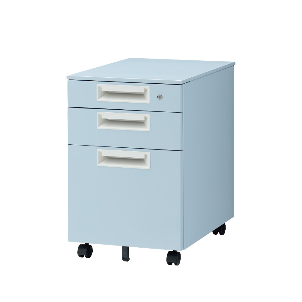 楽天市場】デスクワゴン 3段 S（サイドワゴン キャスター付き 鍵付き