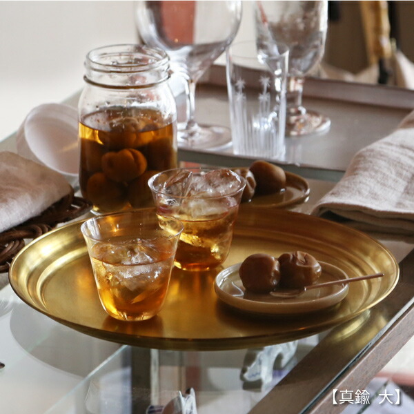 楽天市場】東屋 お盆 （大・小） 真鍮 / 真鍮銀めっき おぼん トレー