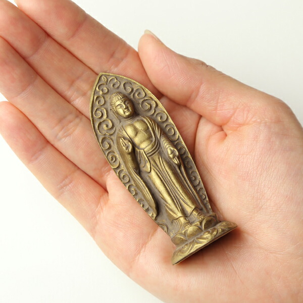 楽天市場】仏像 阿弥陀如来 古美金 7cm : がらんどう