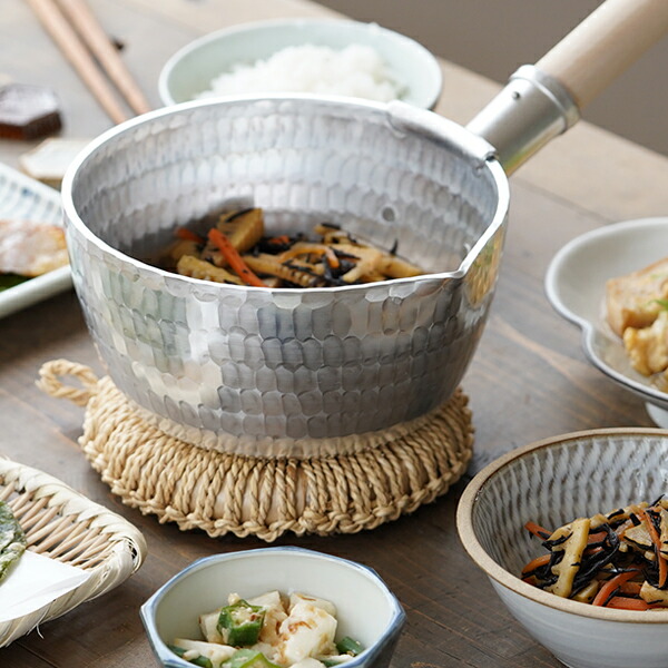 楽天市場】姫野作． 本手打アルミ行平鍋 深型 5寸 雪平鍋 板厚3.5mm