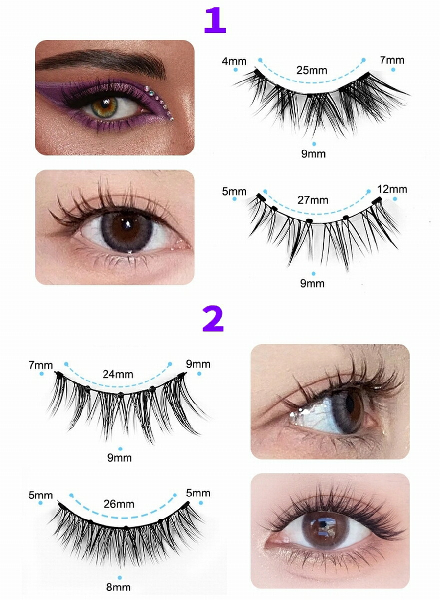 楽天市場】送料無料 つけまつ毛 つけまつげ マグネット式 磁気まつ毛