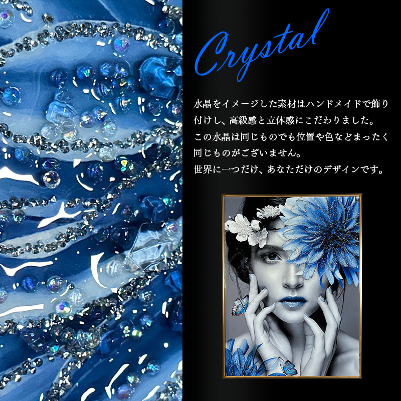楽天市場】水晶パネル アートパネル 60×80cm 金フレーム付き 女性