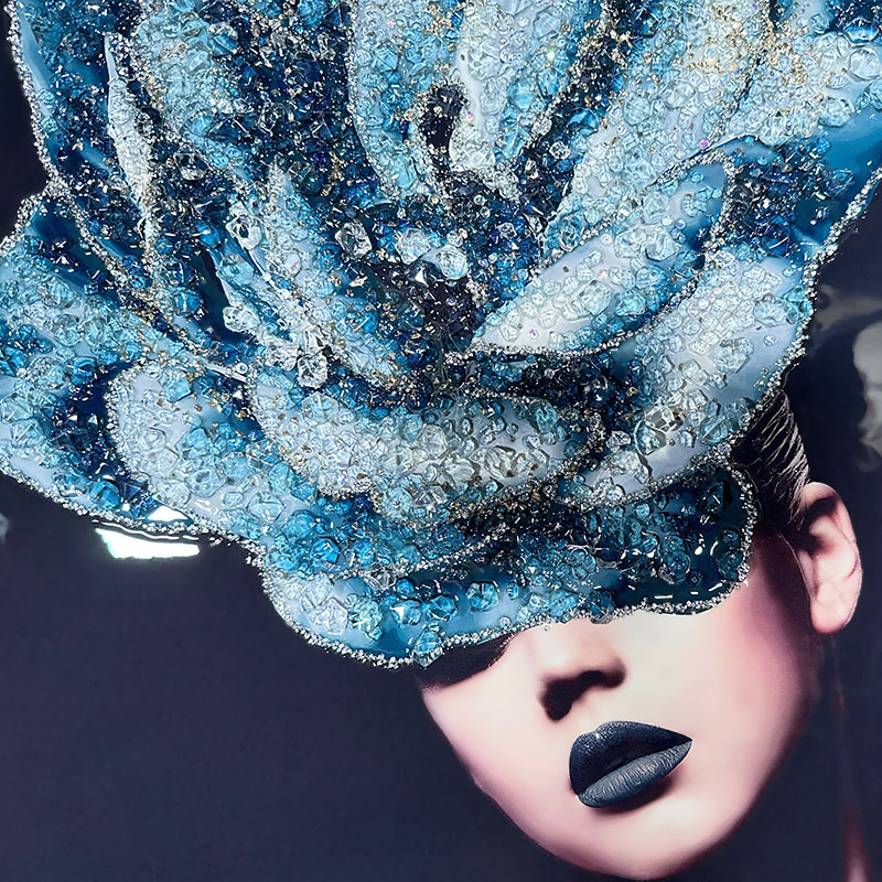 楽天市場】水晶パネル アートパネル 60×80cm 金フレーム付き 女性