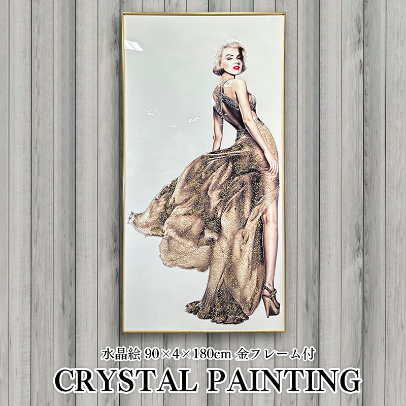 楽天市場】水晶パネル アートパネル 90×180cm 金フレーム付き 偉人