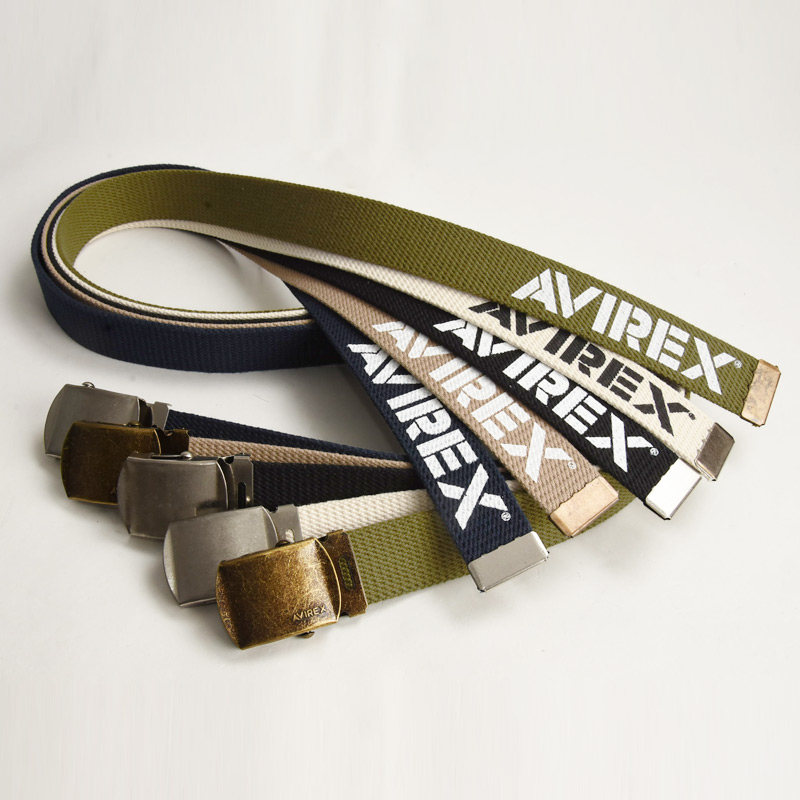 楽天市場】日本製 AVIREX アビレックス GIベルト ガチャベルト 布