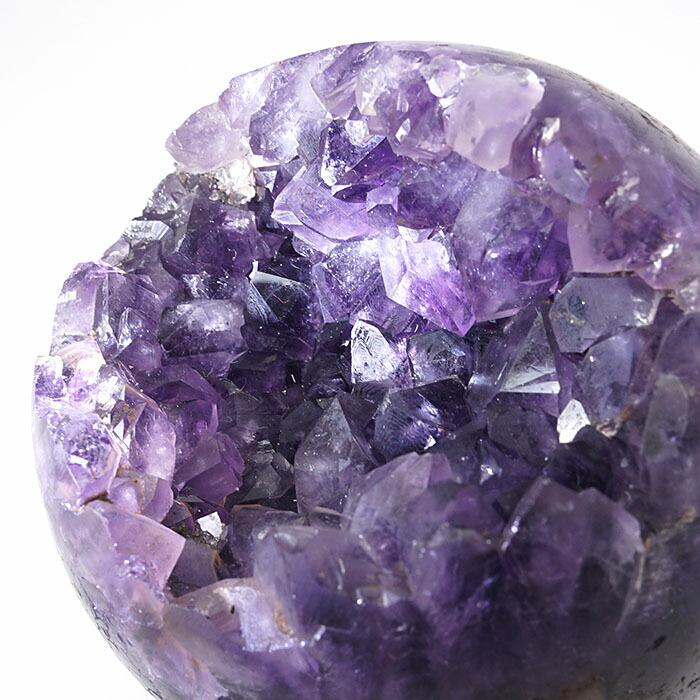 楽天市場】笑ロアメジストジオード アメジスト原石 丸玉 80mm 570.0g