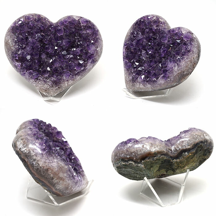 最高品質！ウルグアイ産⭐特大アメジストハートN163 最高品質