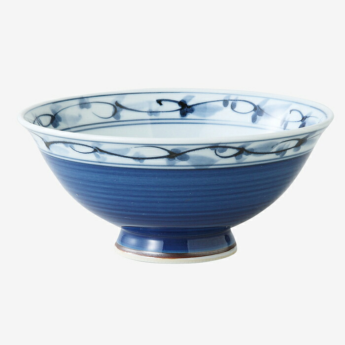 楽天市場】【選べる個数（1～10個）】菊地紋 飯碗（青・大) (250ml