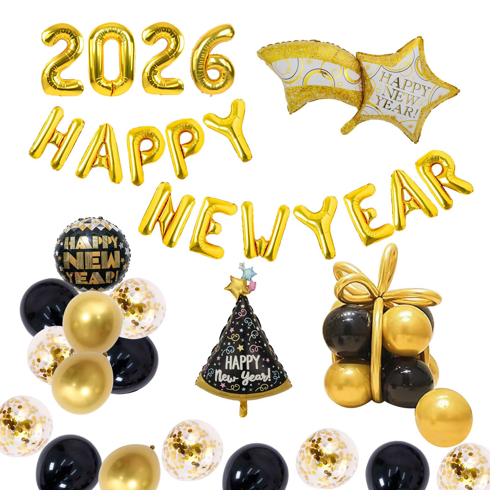 楽天市場】2026 新年会 飾り付け パーティー バルーンセット お正月