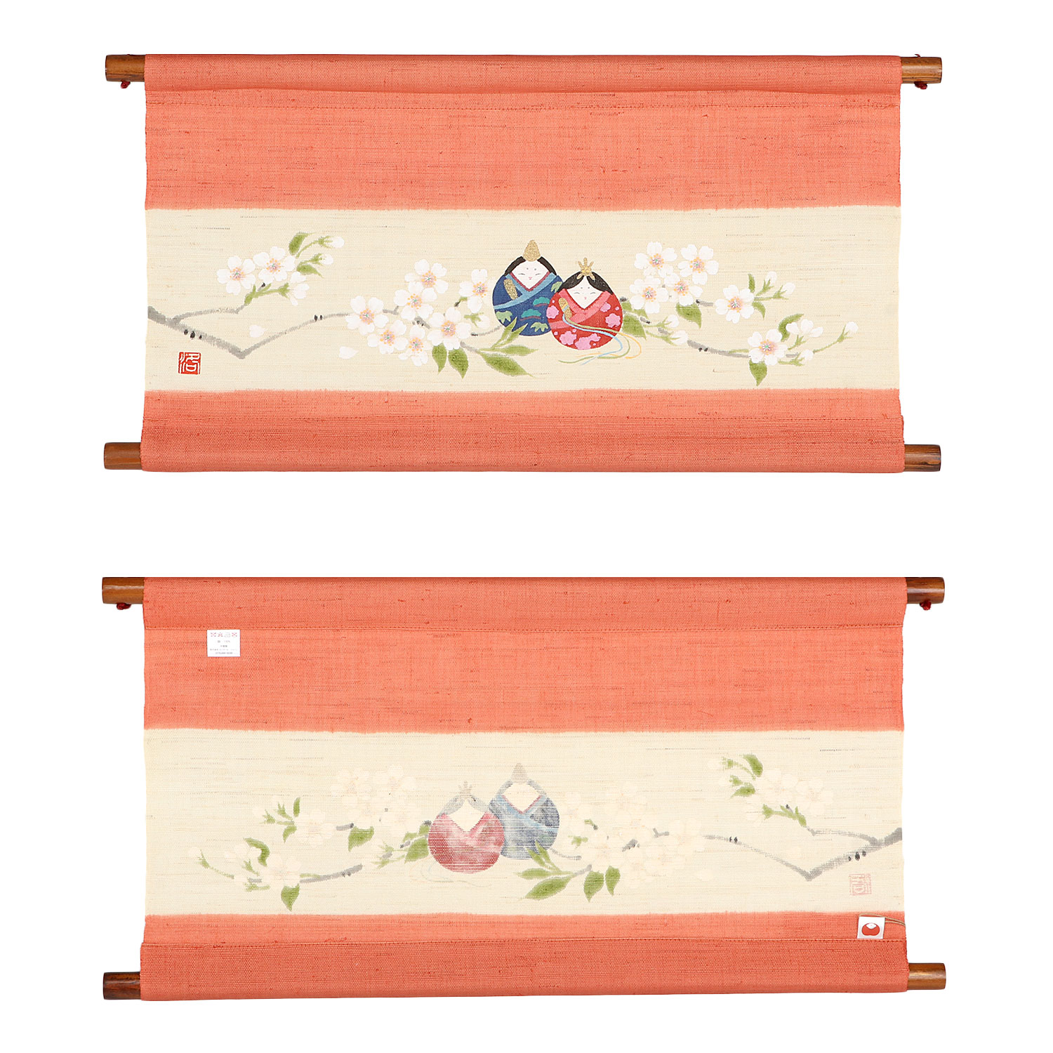 楽天市場】ひなまつり タペストリー 天軸タペストリー さくら雛 雛人形