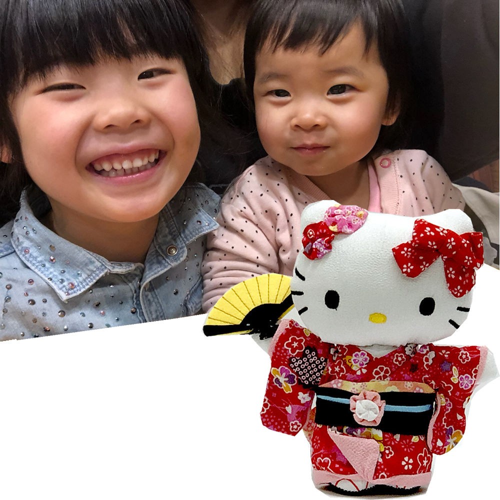 楽天市場】キティ ぬいぐるみ 人形 キティちゃん 赤い着物 Mサイズ