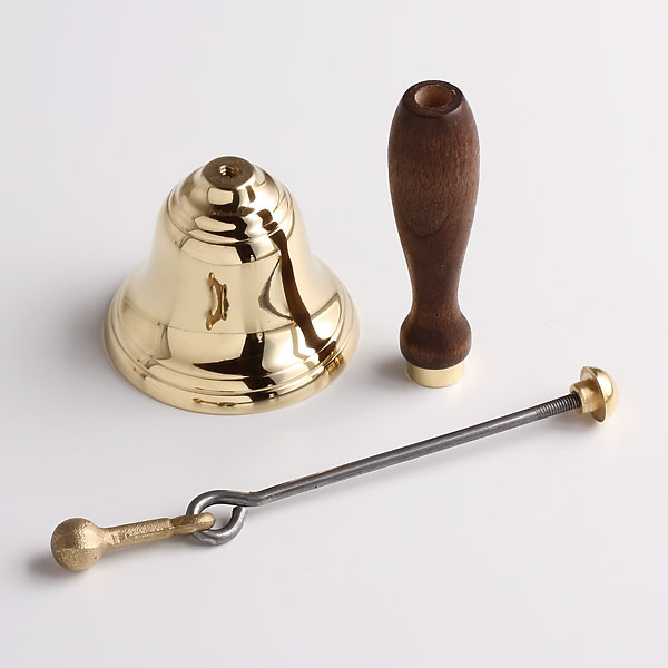 楽天市場】ハンド ベル ウッド S イタリア製真鍮雑貨ハンドベル木製