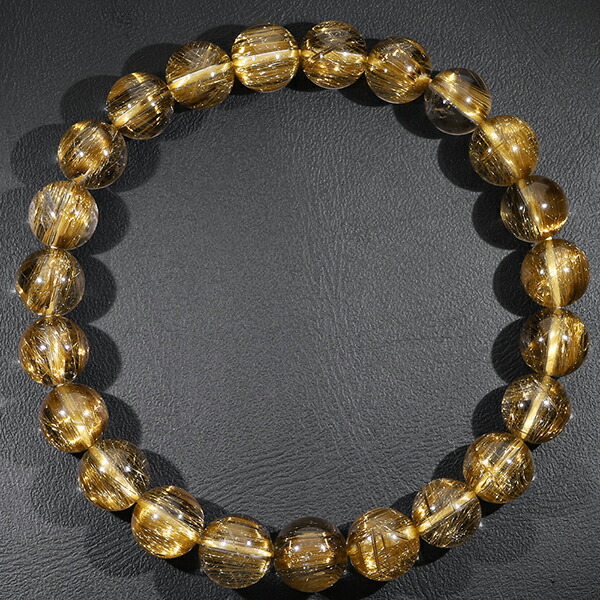 楽天市場】ブラウンルチルクォーツ 高品質 ブレスレット 8.7mm 19cm