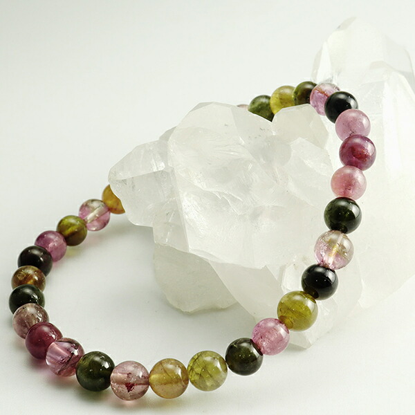 楽天市場】トルマリン マルチカラー 5.5mm 16.5cm〜17.5cm