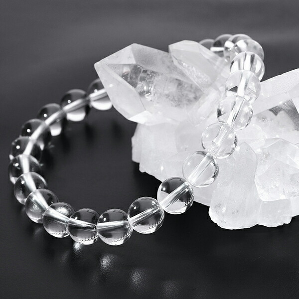 楽天市場】高品質 水晶 ブレスレット 8mm 19〜20.5cm メンズ L〜LL